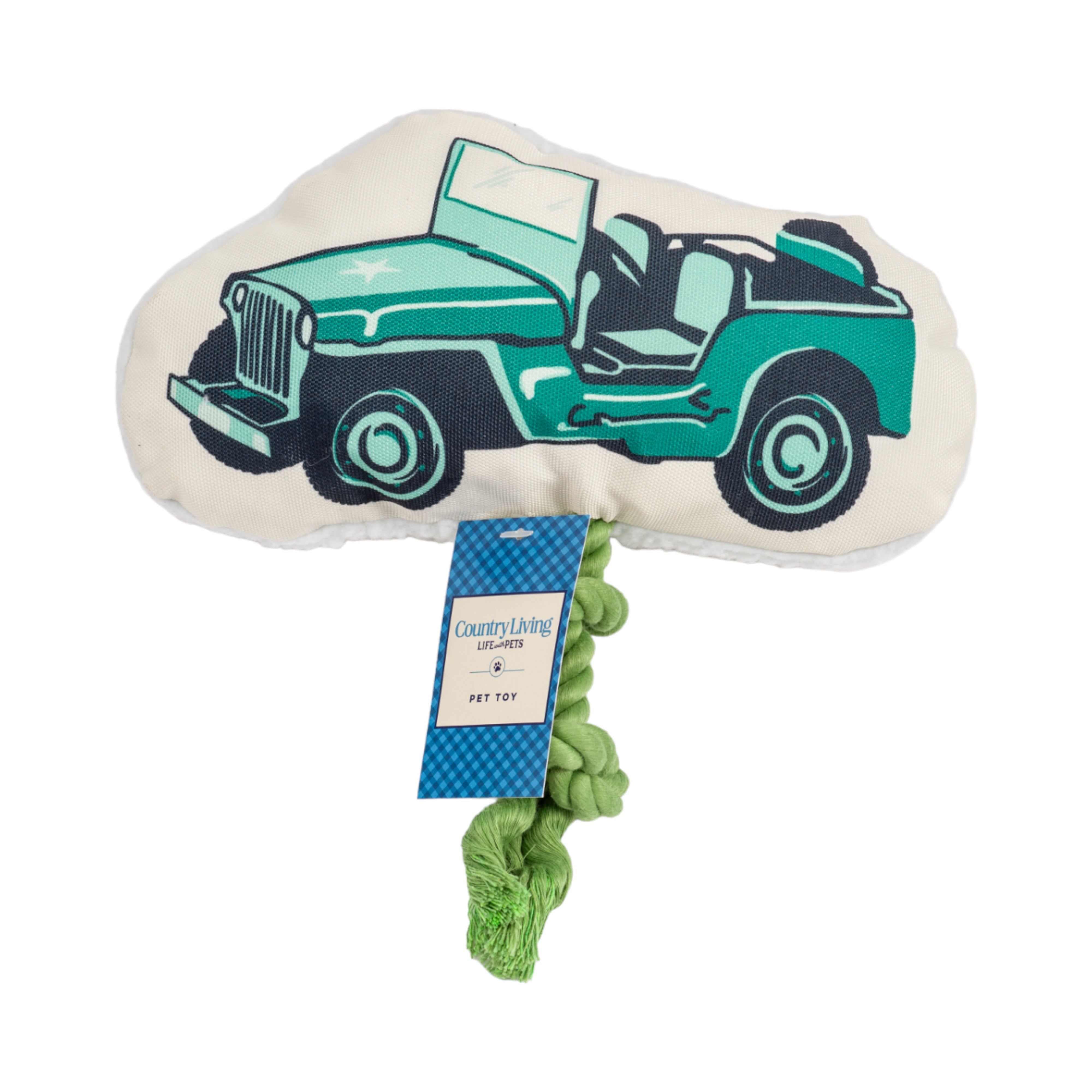 Country Living Retro Army Jeep with Squeaker & Crinkle Paper — durable dog toy for German Shepherds and large breeds