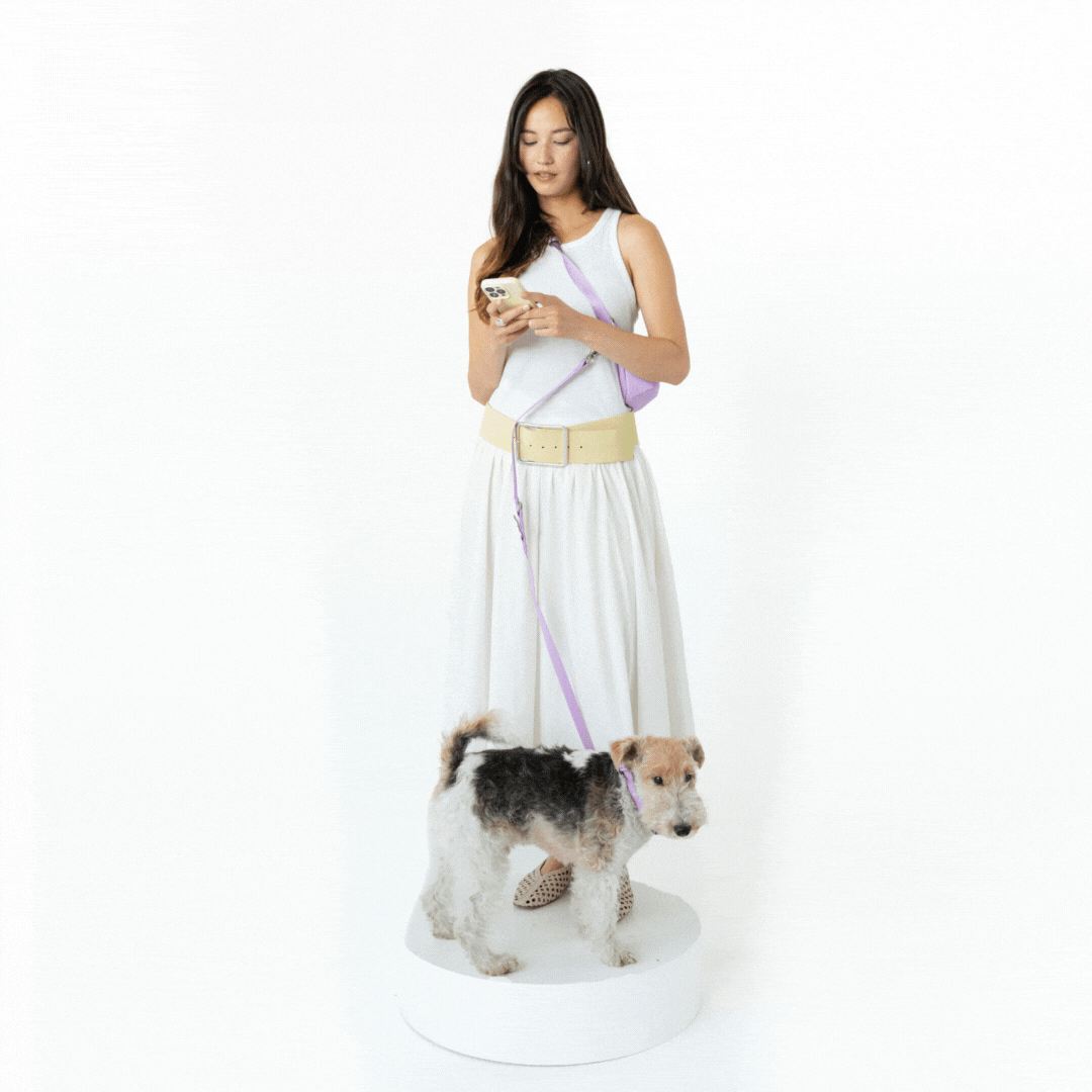 Hands-Free Dog Walking Bag with 3.25ft Leash