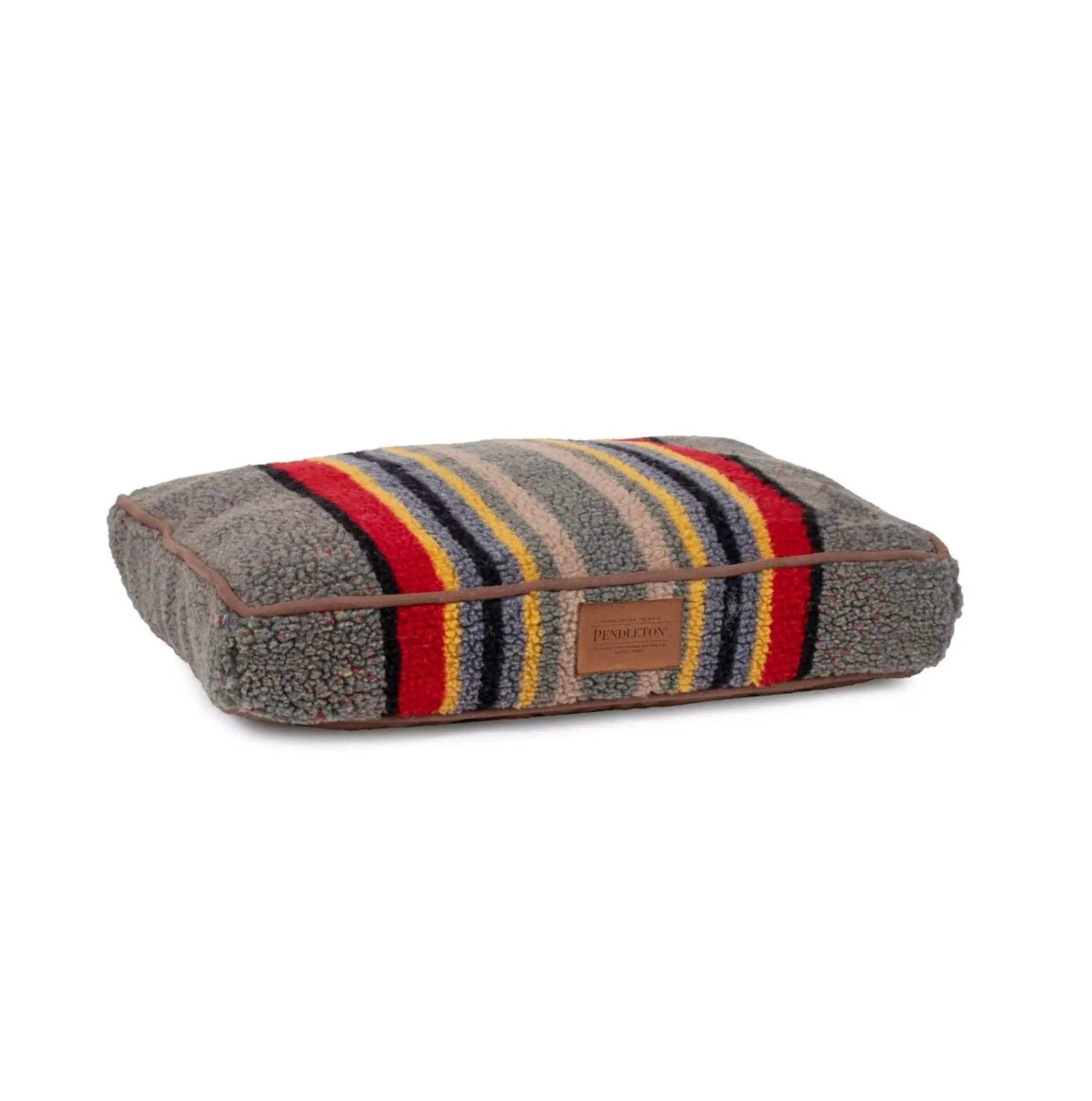 Pendleton Vintage Camp Pet Napper w/ Chopped Foam Fill — large dog bed for German Shepherds and big breeds