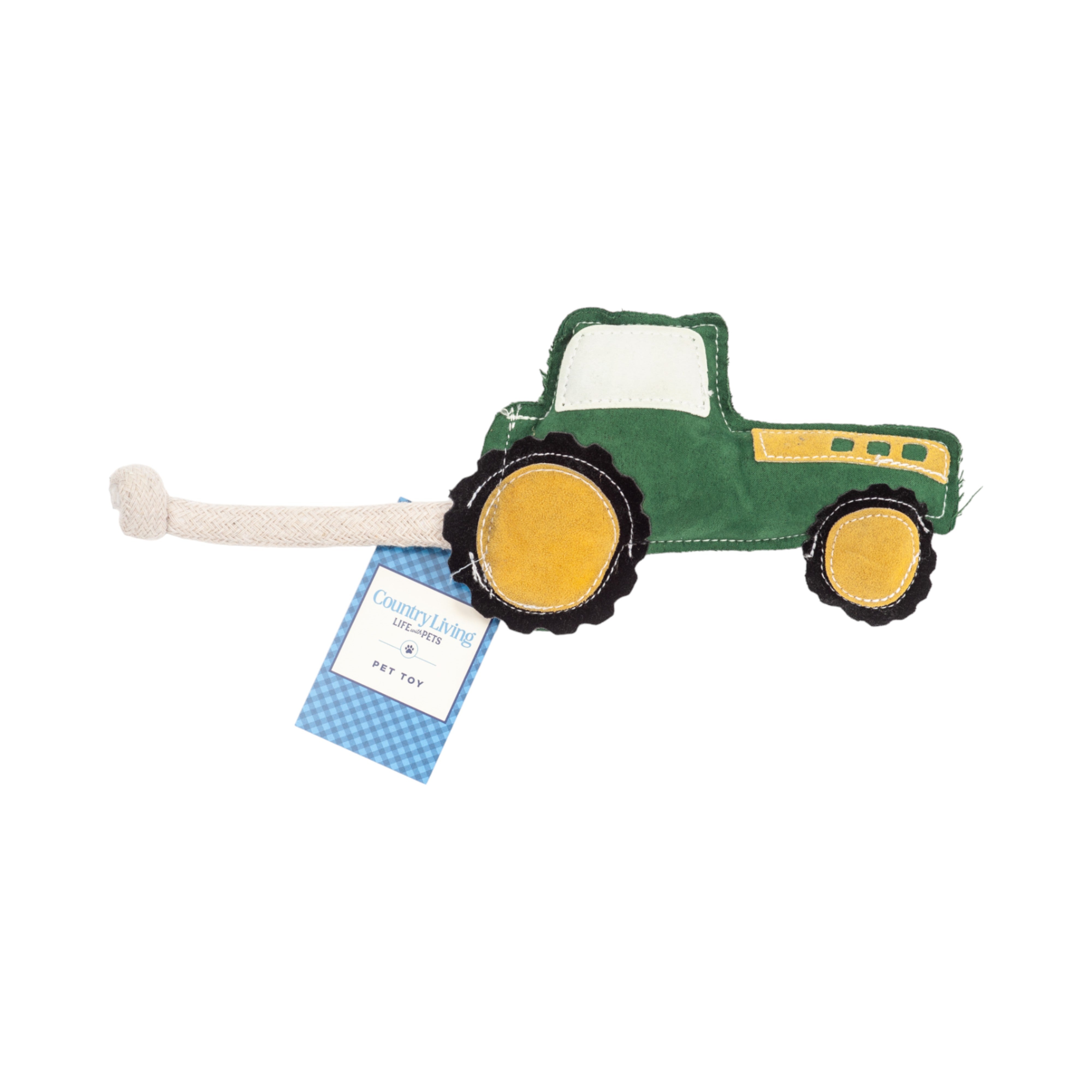 Country Living Faux Leather Green Tractor Dog Chew Toy, Durable, — durable dog toy for German Shepherds and large breeds