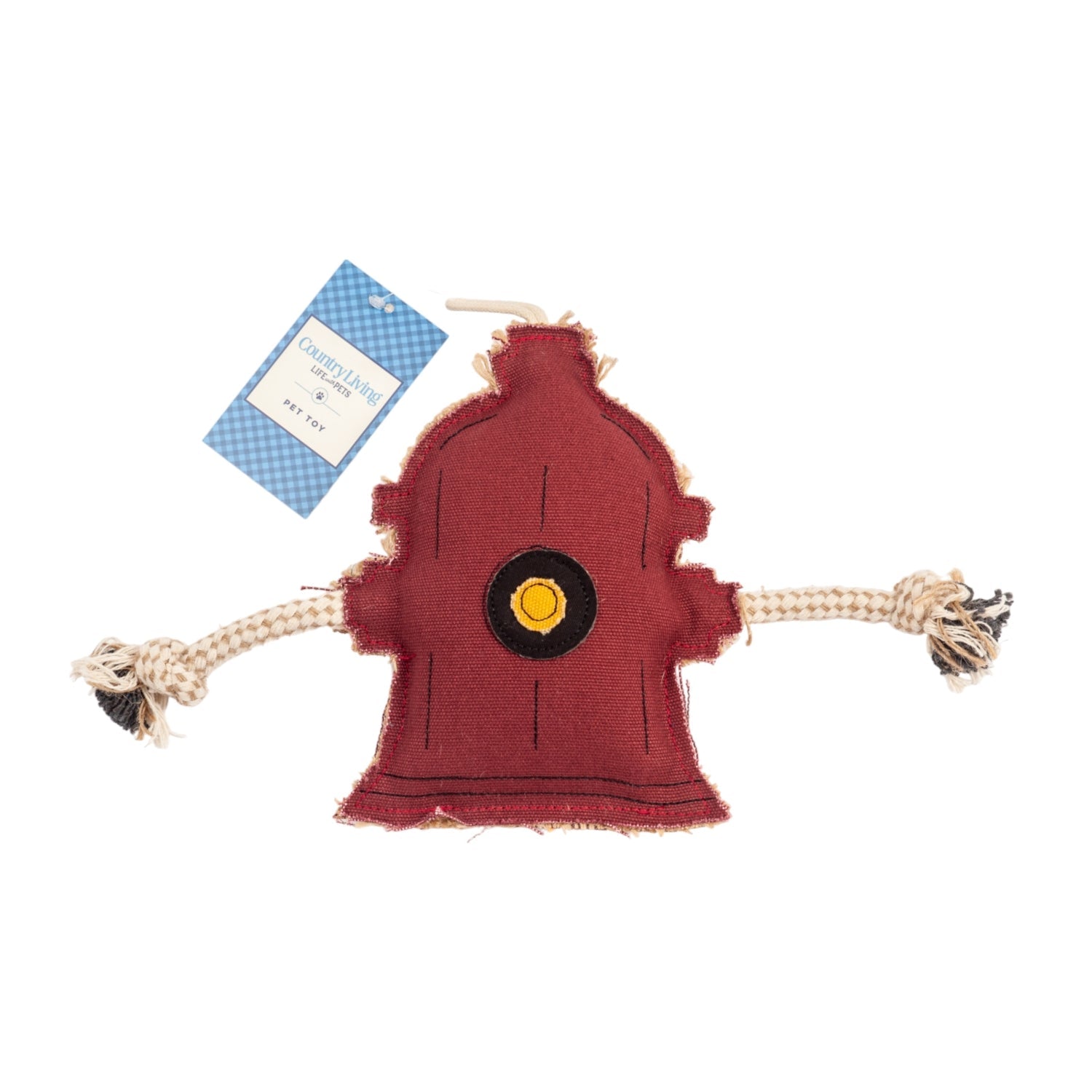 Country Living Canvas & Jute Fire Hydrant Dog Chew Toy – — durable dog toy for German Shepherds and large breeds