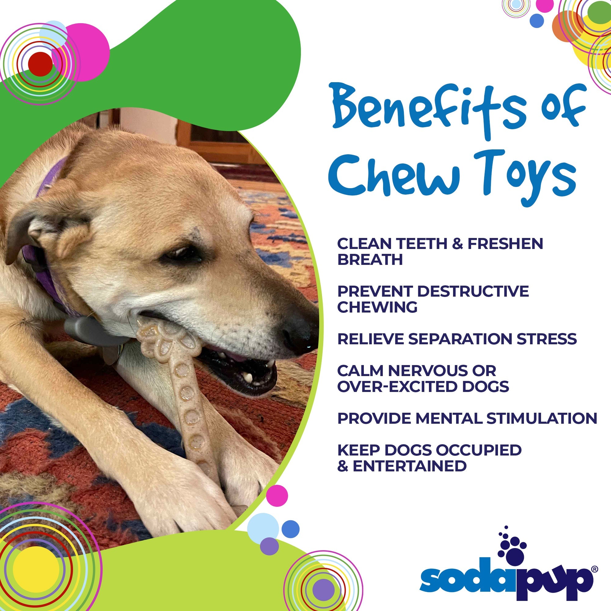 Flower Tower Nylon Chew Toy for Aggressive Chewers - USA Made Enrichment Toy