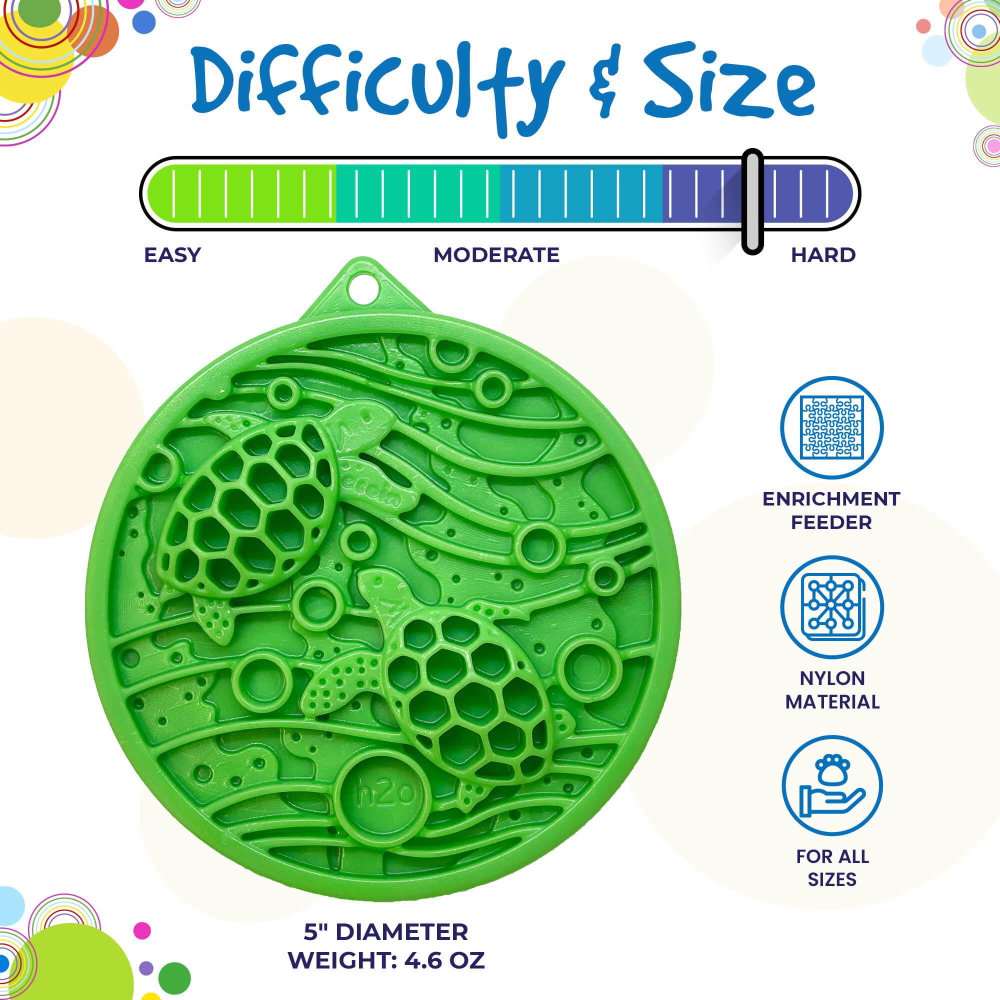 Water Nylon eCoin Durable Enrichment Snacking Coin for Dogs | USA-Made Lick Mat Alternative