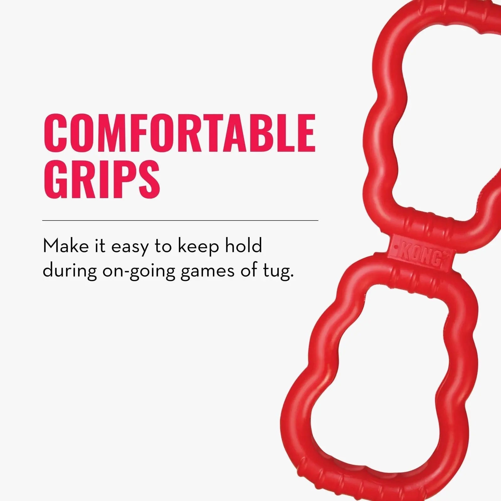 KONG - Tug - Durable Stretchy Rubber, Tug of War Dog Toy - for Medium Dogs