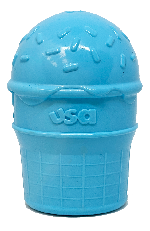 Ice Cream Cone Durable PUP-X Rubber eDispenser Chew Toy and Treat Dispenser