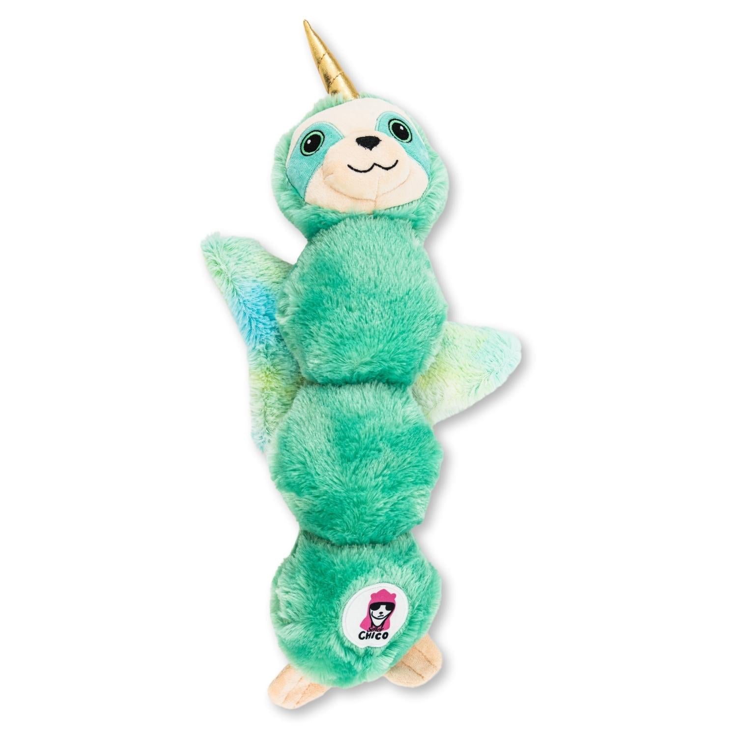 Mystical Mint Winged Sloth Plush Dog Toy – with Squeaker & — durable dog toy for German Shepherds and large breeds