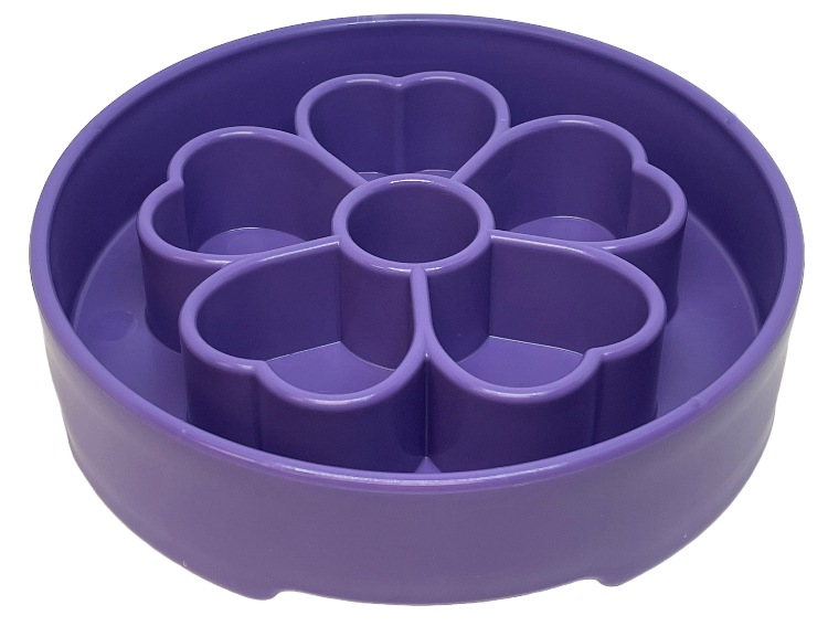 Flower eBowl Deep Slow Feeder Dog Bowl for Enrichment | USA Made
