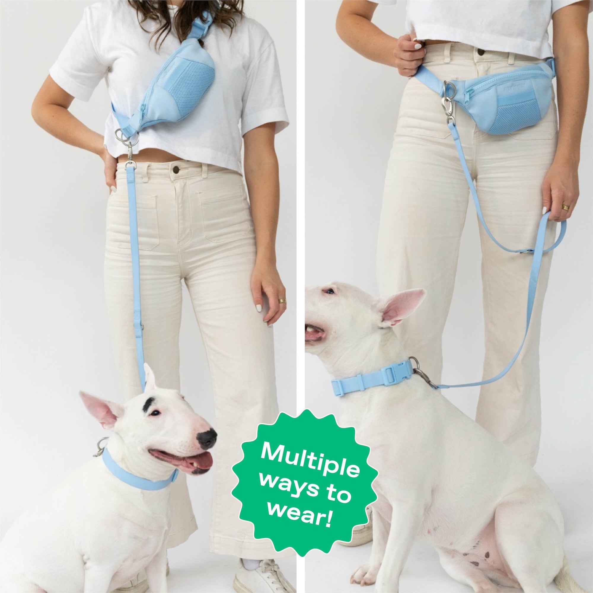 Original Hands-Free Neoprene Sling Bag with 3.25ft Dog Leash