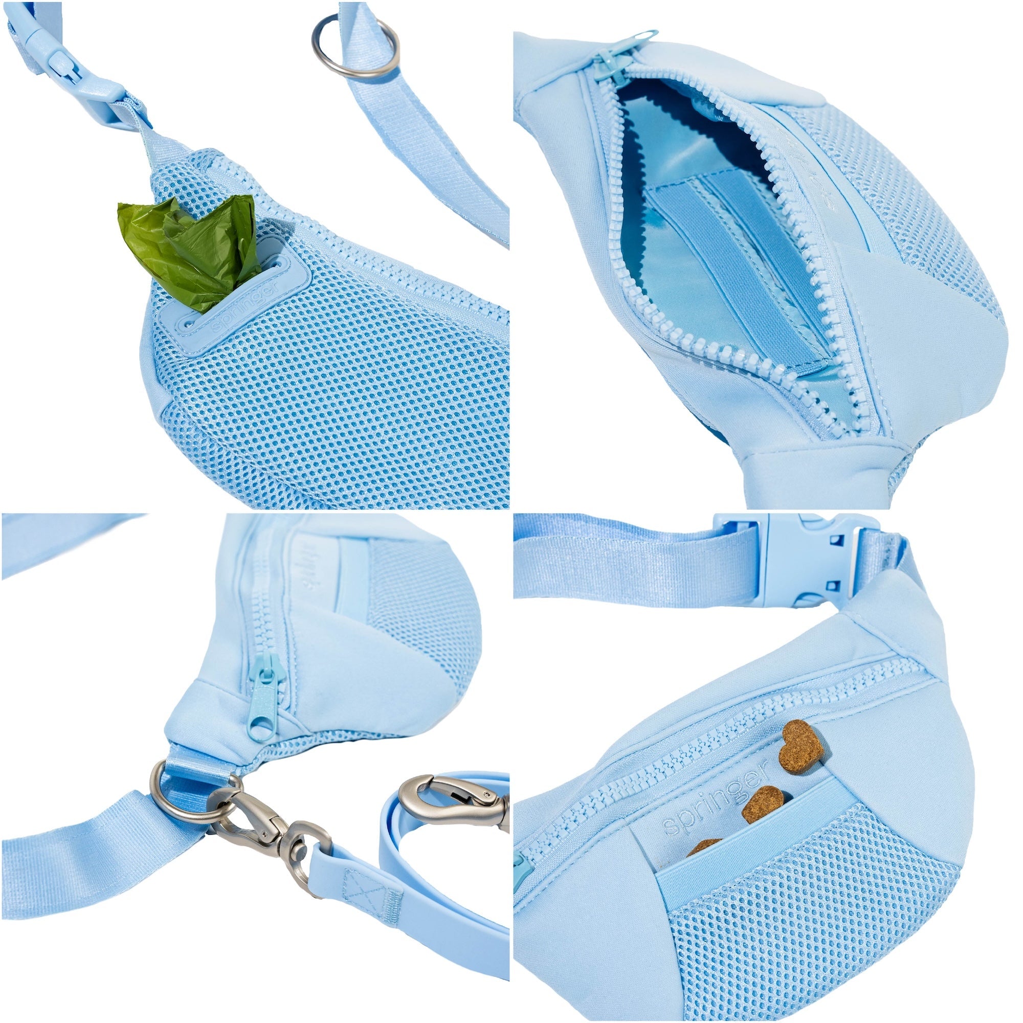 Original Hands-Free Neoprene Sling Bag with 3.25ft Dog Leash