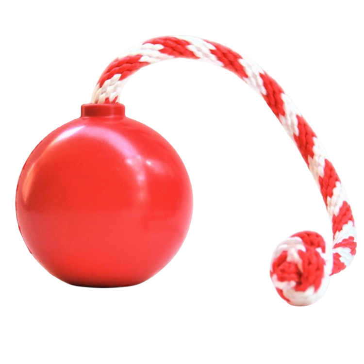 USA-K9 Cherry Bomb Durable Rubber Chew Toy, Treat Dispenser, — durable dog toy for German Shepherds and large breeds