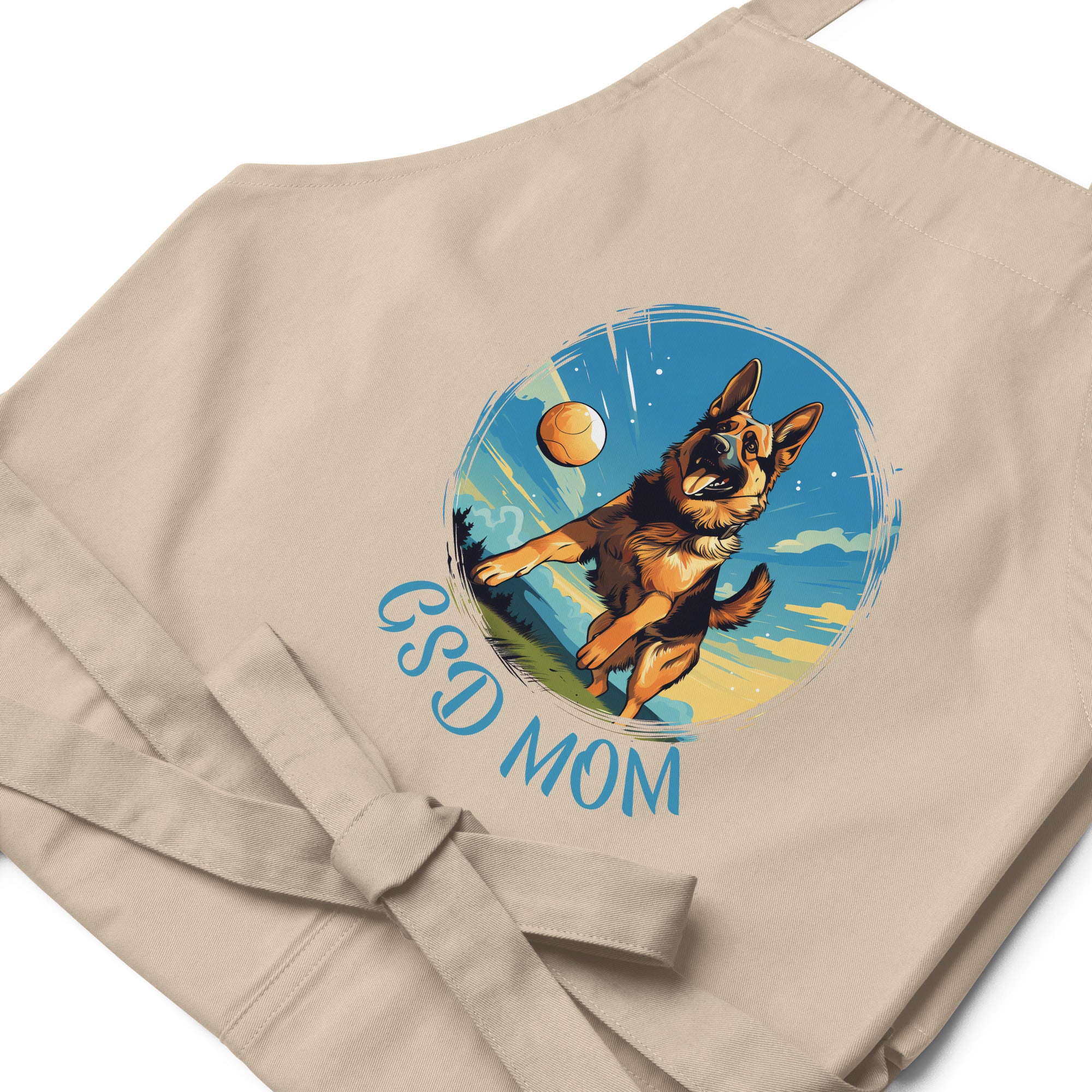 GSD Mom organic cotton apron