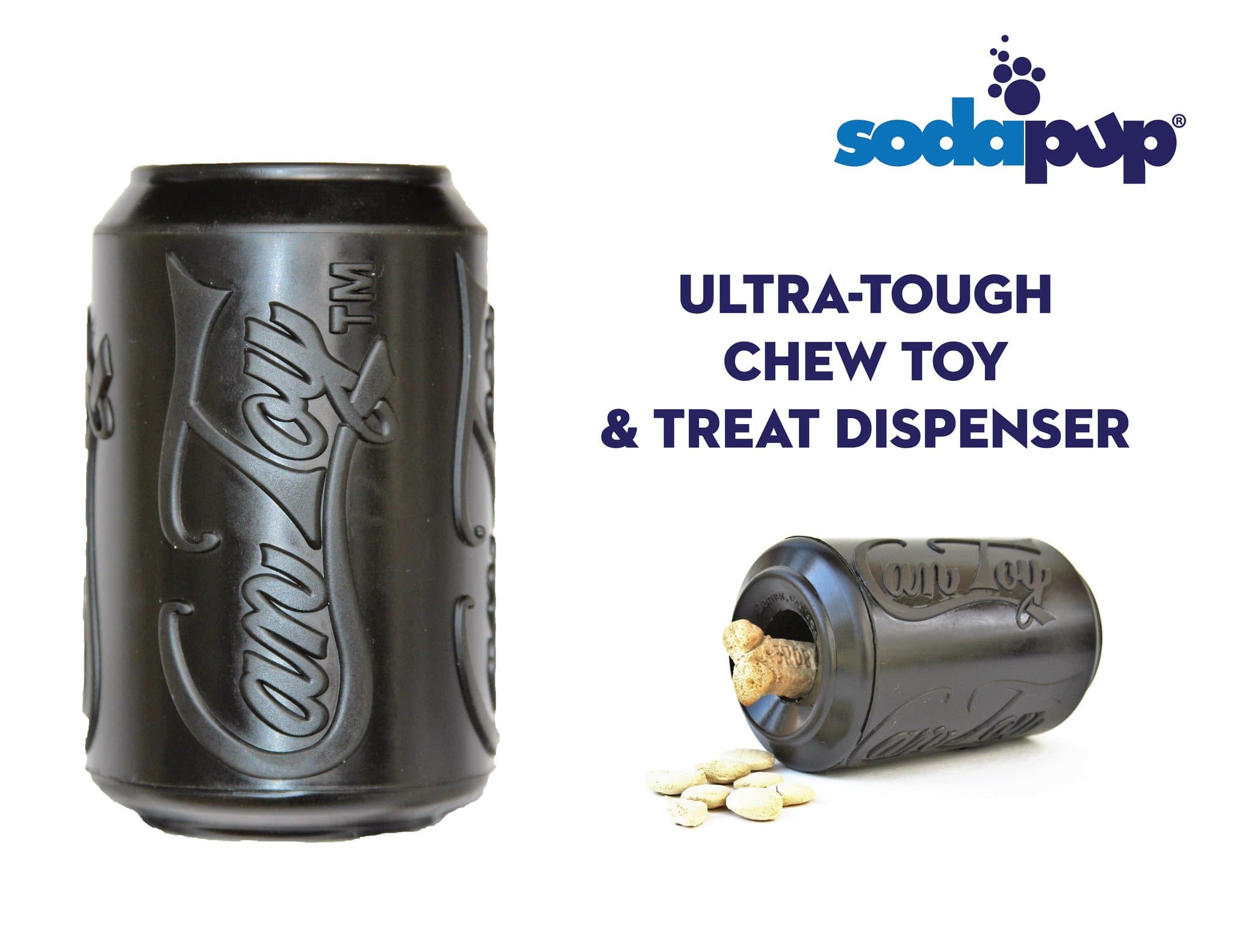 SP Magnum Can Toy eDispenser Ultra Durable Rubber Chew Toy & Treat Dispenser - Power Chewers