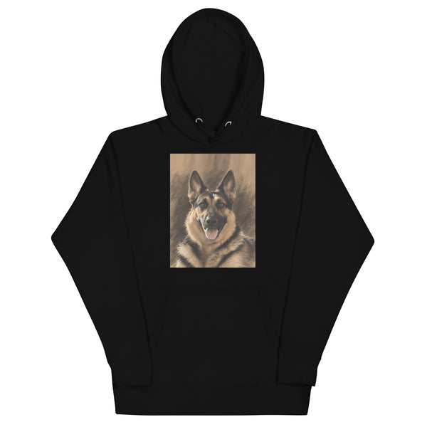 Custom German Shepherd Portrait – Premium Hoodie